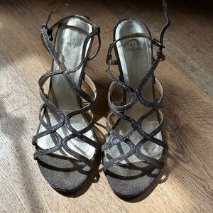 Stuart Weitzman Bronze Metallic Strappy Heels